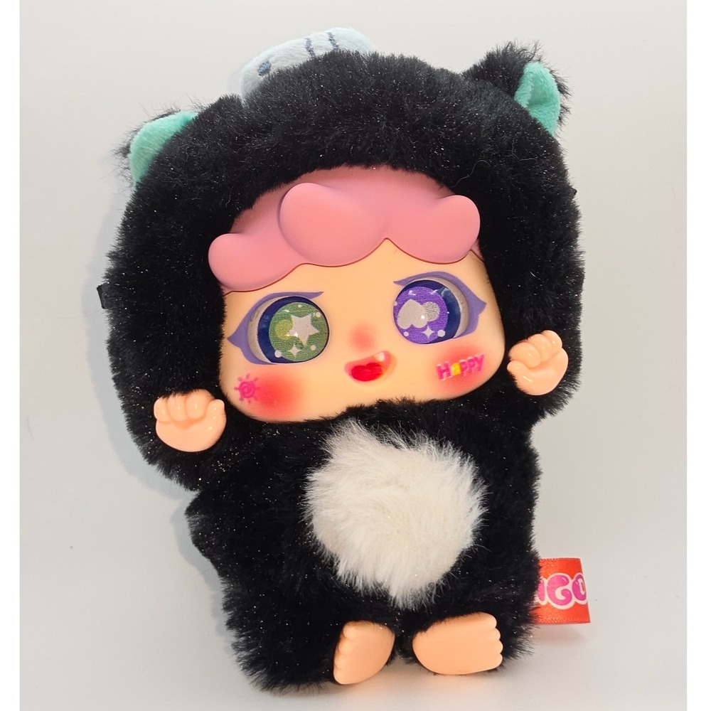MIGO Happy Ghost Plush Keychain Small Black Excellent Designer Art Toy